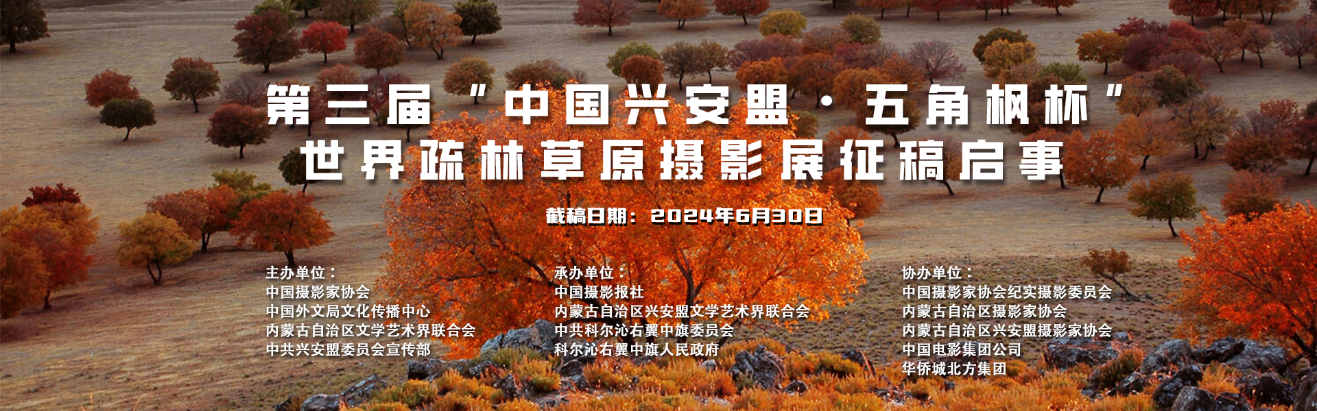 第三届“中国兴安盟·五角枫杯” 世界疏林草原摄影展